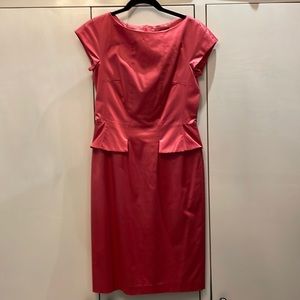 Hugo Boss Pink Peplum Sheath Dress